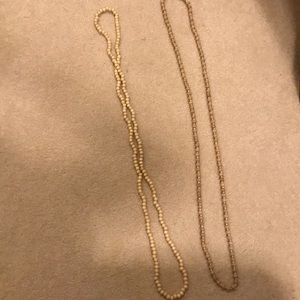 2 wooden beaded wrap necklaces